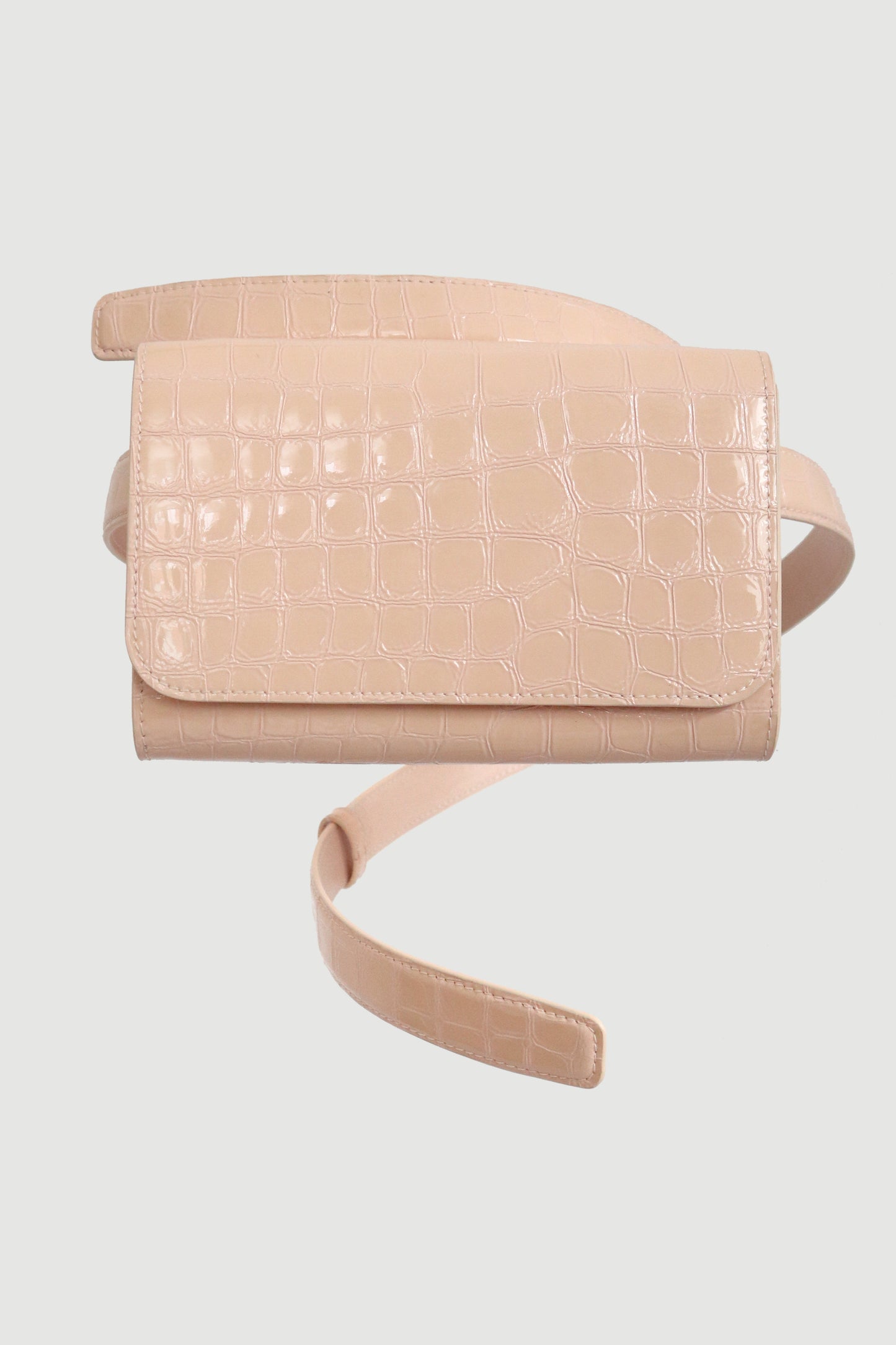 Habit 24 Cross Pouch Pink Croco