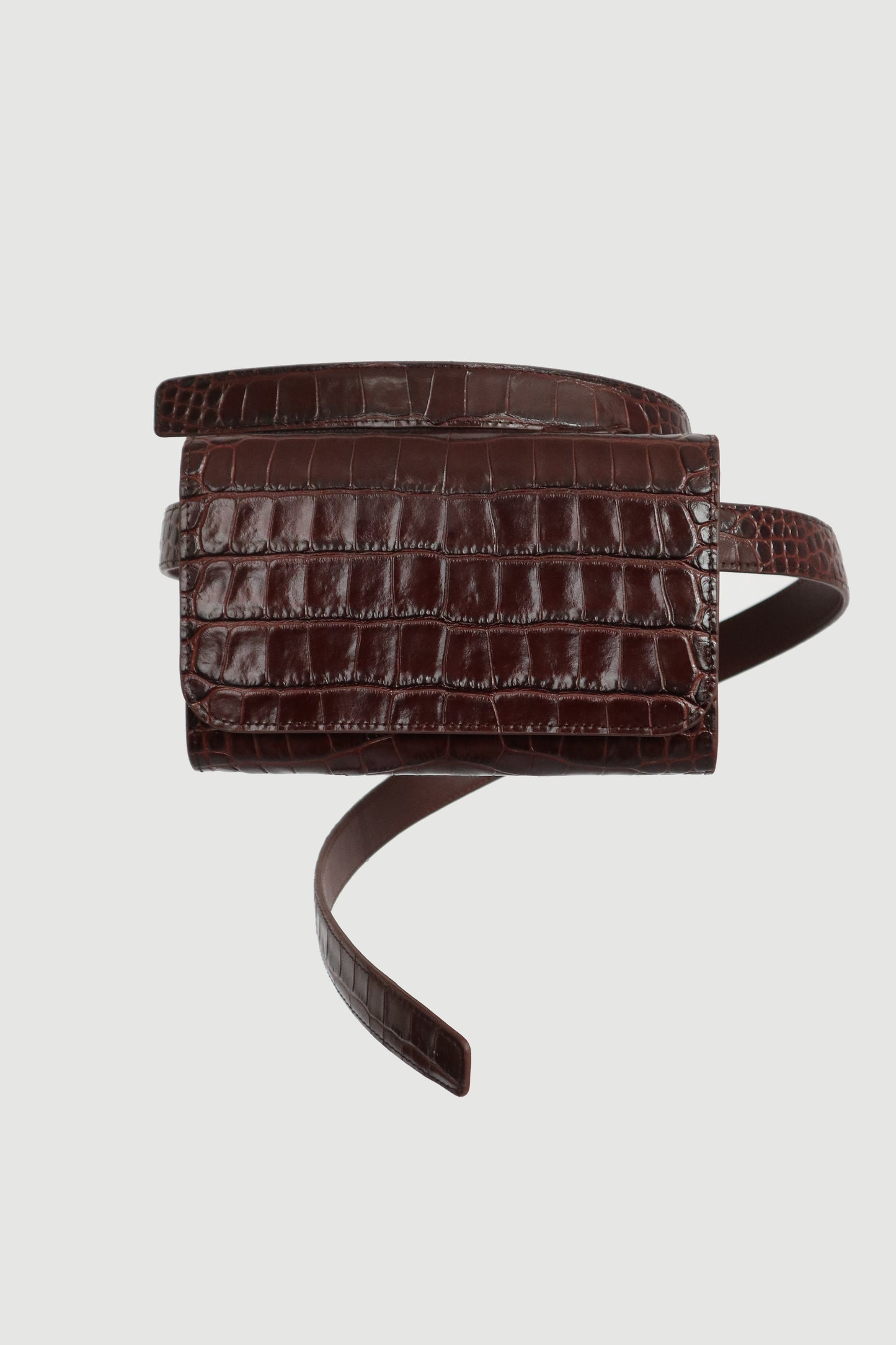 Habit 24 Cross Pouch Brown Croco
