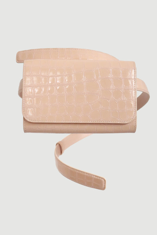Habit 24 Cross Pouch Pink Croco